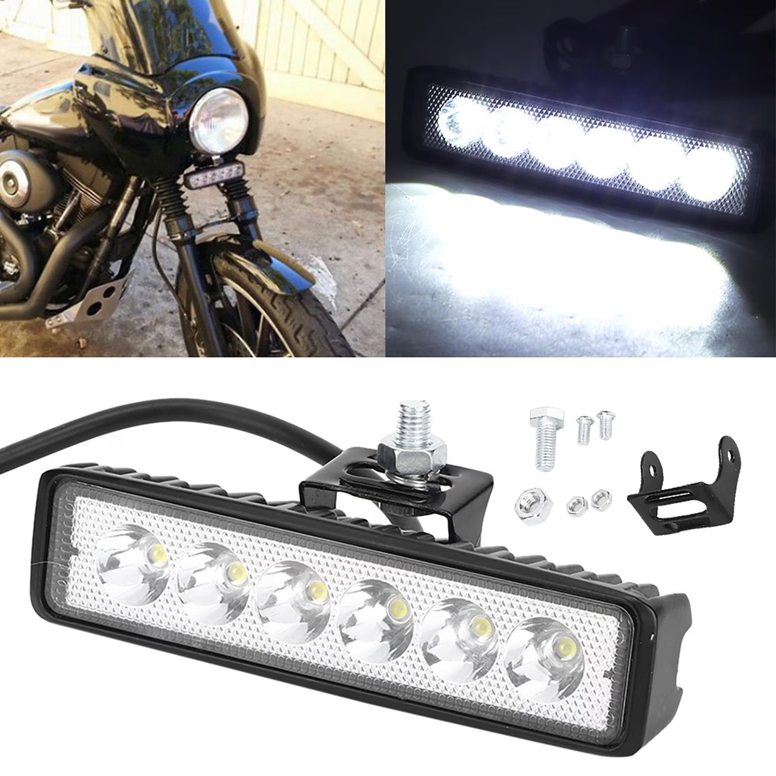 Proiector LED auto 18W, 6 LED-uri, 1200 lumeni, IP67, 12V