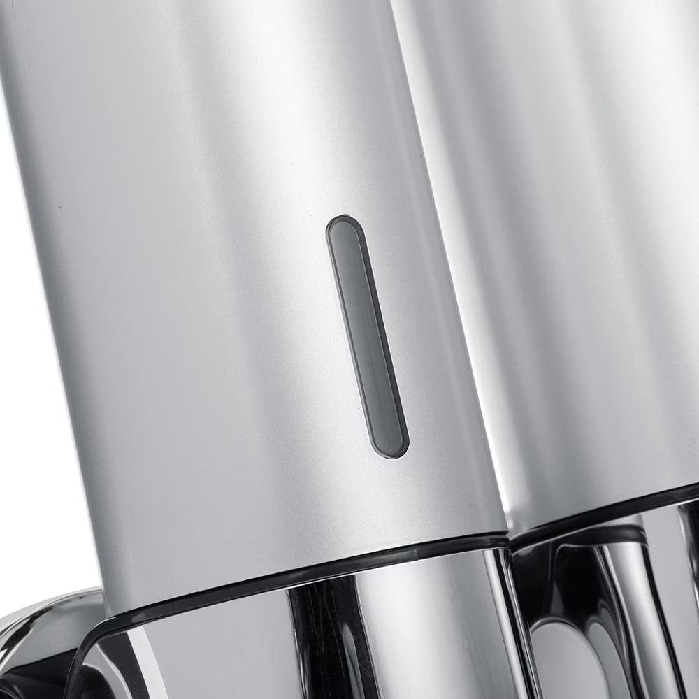 Set dispenser gel de dus, sampon, sapun lichid, balsam sau conditioner pentru baie, bucatarie, hotel, 3 X 500 ml, argintiu