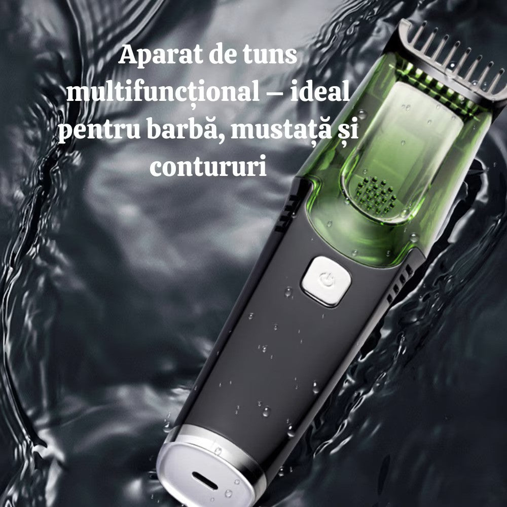 Masina de tuns si aparat de ras  cu sistem vacuum, rezistent la apa IPX6, 20 setări, afisaj LCD, autonomie 90 min