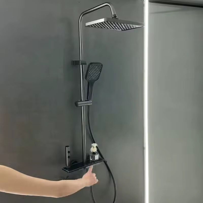 Coloana Dus Smart cu Lumini LED, Afisaj LED, Control Termostatic, 4 Moduri de Pulverizare, Rotatie 360°, Para Dus si Robinet Ascuns, Fara Conectare Electrica