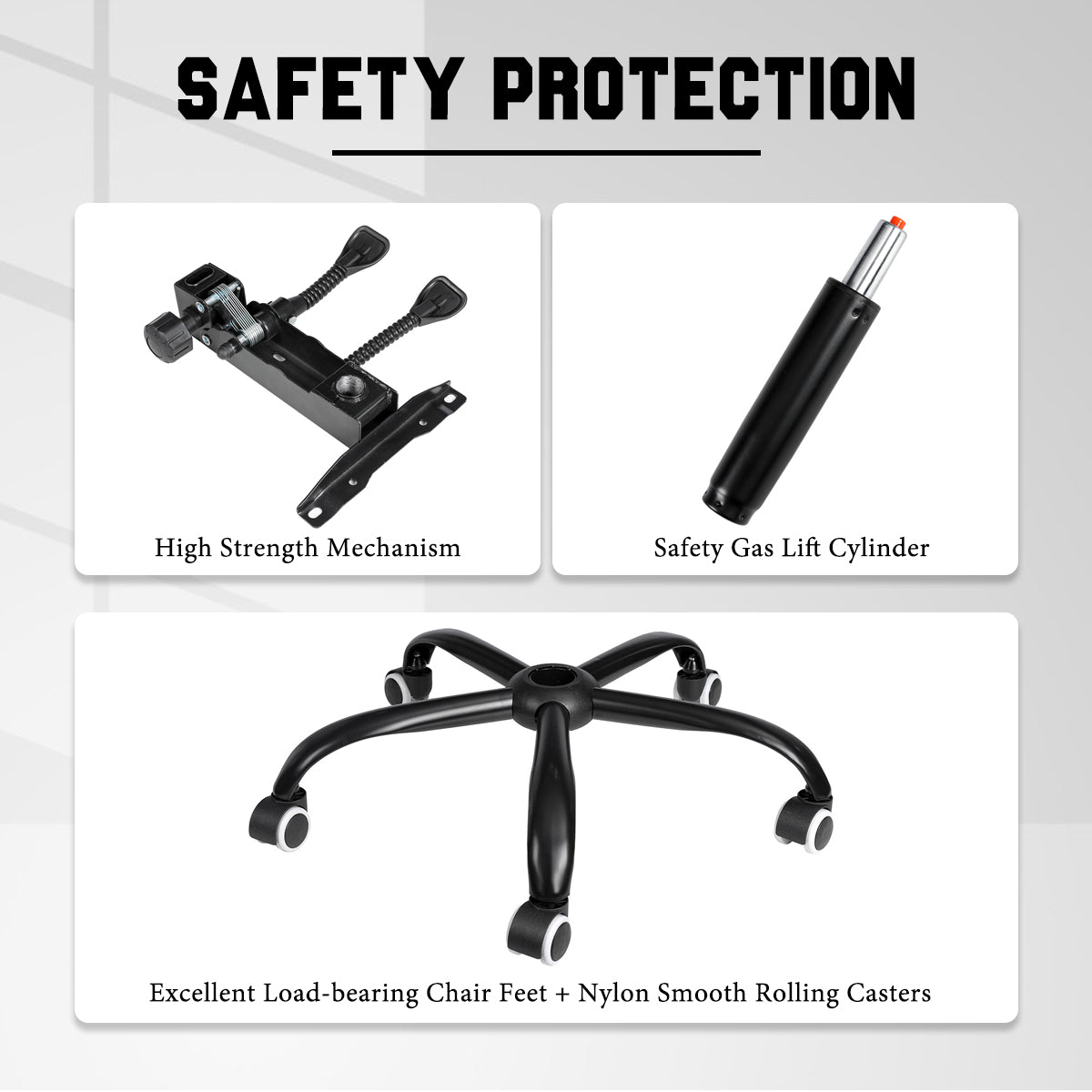 Scaun de Birou Ergonomic Directorial, Piele Ecologică, Recliner și Suport pentru Picioare