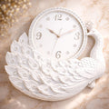 Ceas de perete decorativ cu paun  – design elegant – 44 x 39 cm