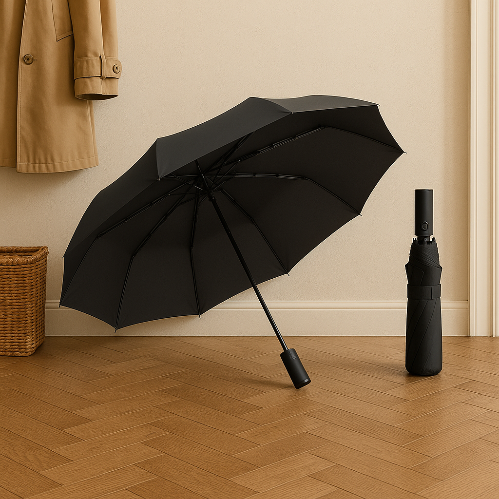 Umbrela telescopica automata, impermeabila, protective UV, rezistenta la vant, 104 cm