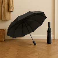 Umbrela telescopica automata, impermeabila, protective UV, rezistenta la vant, 104 cm - imagine 3