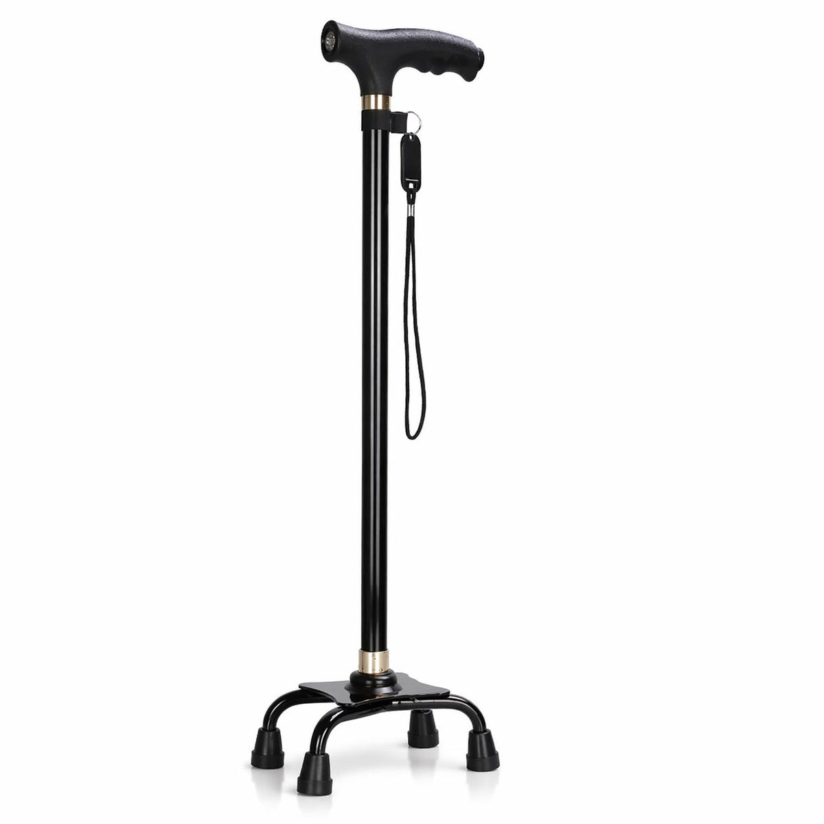 Baston de sprijin reglabil cu 4 puncte de sustinere, greutate suportata 110 kg, negru