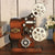 Cutie muzicala retro tip proiector de film, 20x6x16 plastic, maro