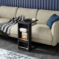 Masuta laterala cu 2 rafturi, 44 x 30 x 57 cm, design compact, stil modern scandinav