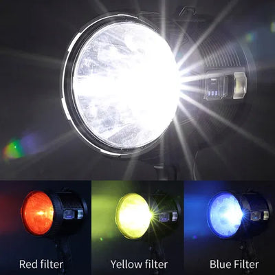Lanterna solara Led, portabila, 6 moduri de lumina, 3 filtre de culoare