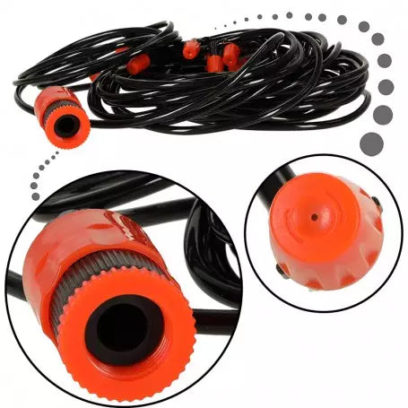 Sistem de Irigatie pentru gazon, gradina si terasa cu perdea de apa din plastic, duze ajustabile, 10m