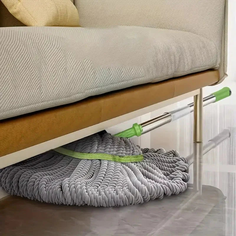 Mop cu stoarcere rapida, rasucire automata, cap din microfibra