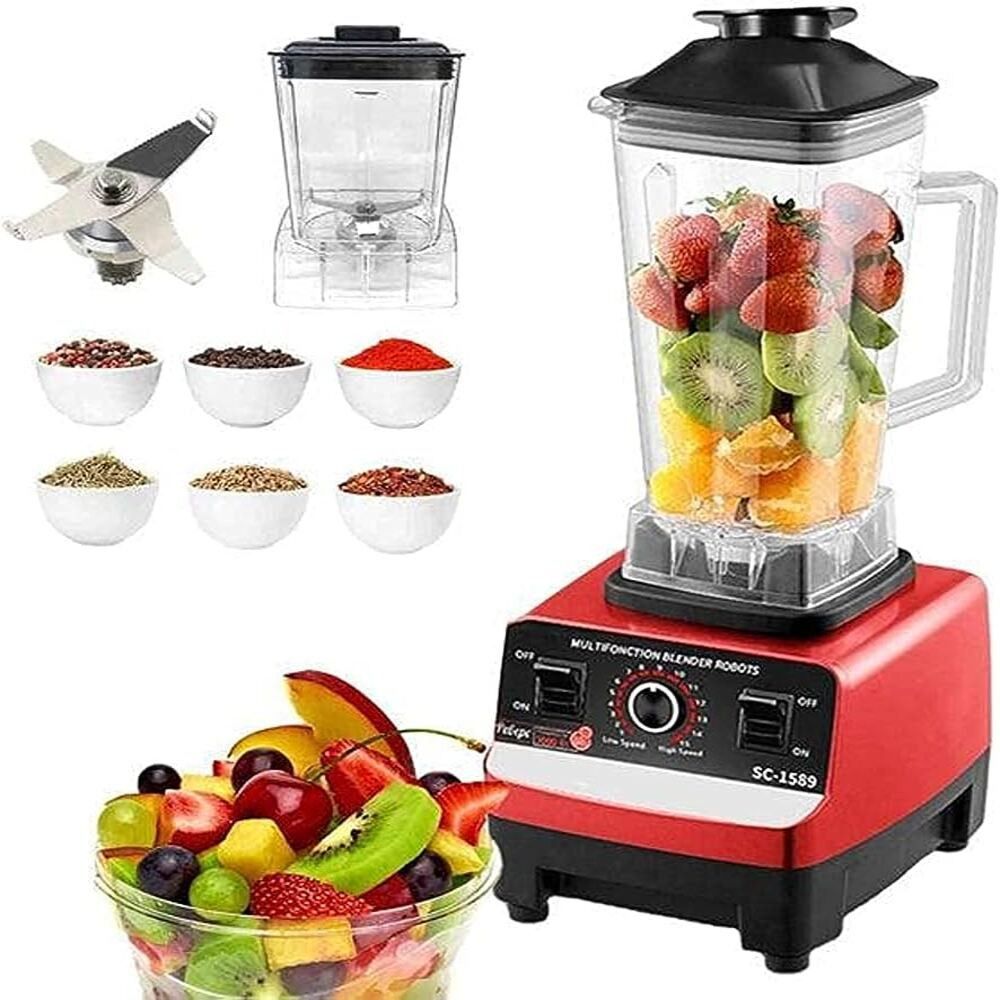 Blender Profesional de bucatarie 2 in 1, 2.5L, motor din cupru, 15 viteze, 4500W