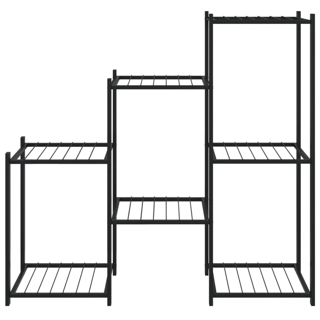 Raft depozitare multifunctional cu 7 niveluri negru 95x82.5x27.5 cm