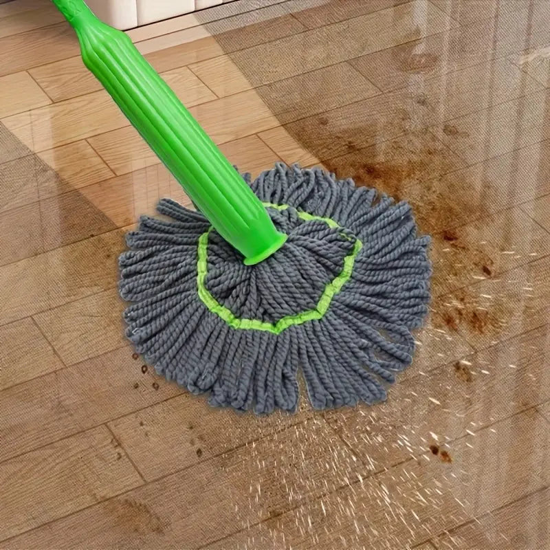 Mop cu stoarcere rapida, rasucire automata, cap din microfibra