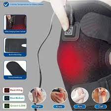 Genunchiera protectie cu incalzire, 3 trepte temperatura, CRM, Sport, Protejeaza Articulatia Genunchiului, Elastica, Marime universala, Unisex, Negru