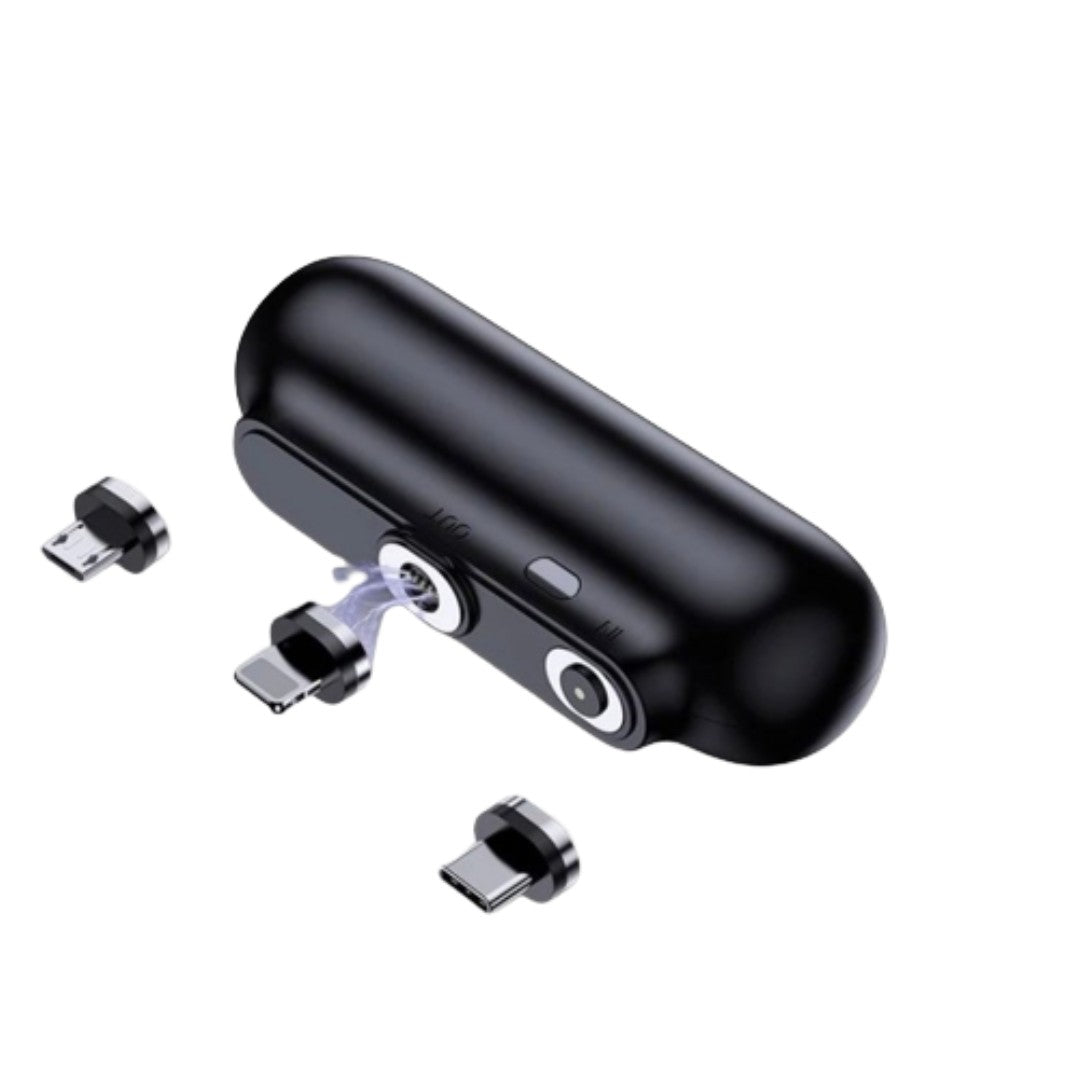 Baterie externa magnetica 3 in 1  5000 mAh Negru