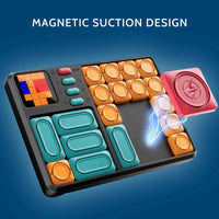 Joc Klotski de gandire logica, blocuri magnetice, slide game, electronic cu sistem AI integrat - imagine 2
