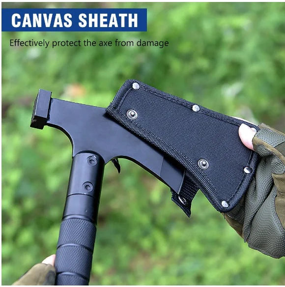 Topor Tactic Multifunctional pentru Camping cu Accesorii Intercambiabile