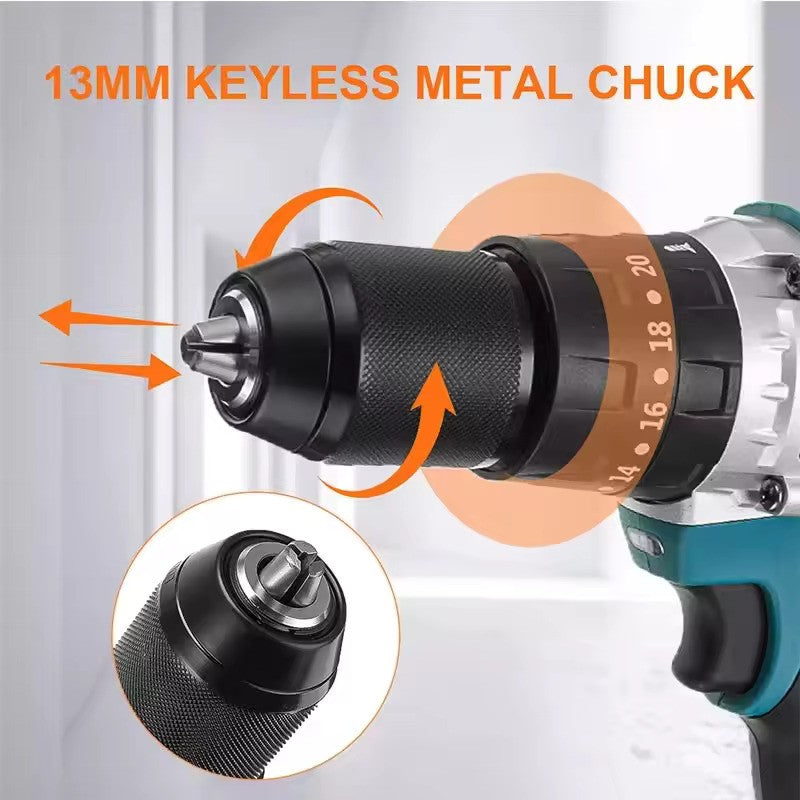 Trusa Bormasina 36V, cu 2 acumulatori si incarcator, mandrina metalica + Accesorii