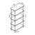 Raft decorativ cu 5 polite  din lemn, design modern, 29x60x137 cm