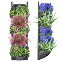 Jardiniera verticala neagra cu 6 buzunare material textil - imagine 6