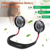 Mini ventilator pentru gat, 3 trepte de viteze, incarcare usb - imagine 3
