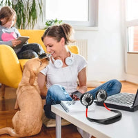 Mini ventilator pentru gat, 3 trepte de viteze, incarcare usb - imagine 4