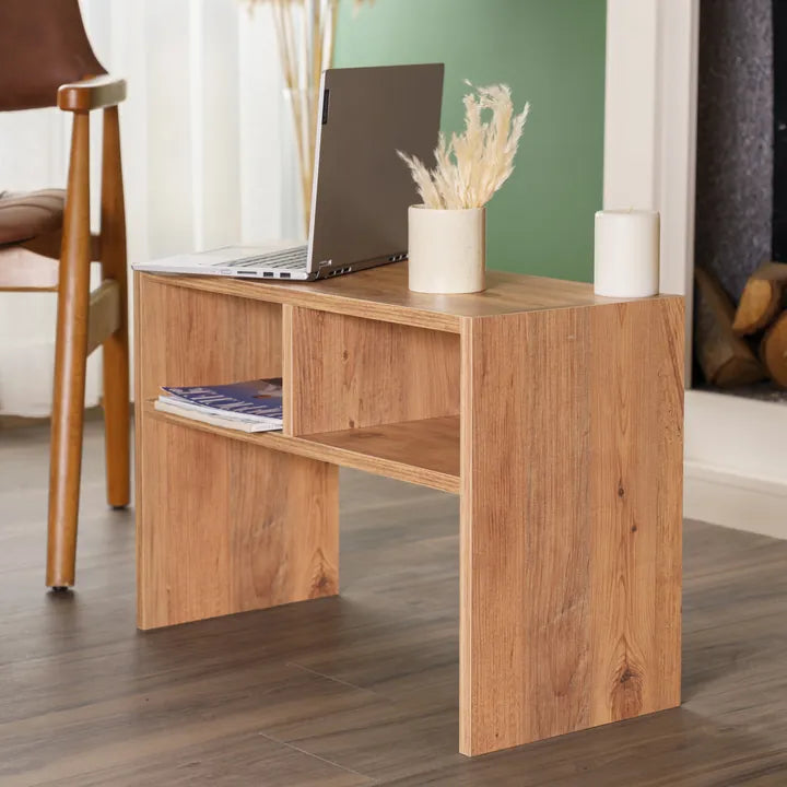 Măsuță multifuncțională din PAL 18 mm, stil scandinav, 44 x 30 cm, inalțime totală 64 cm