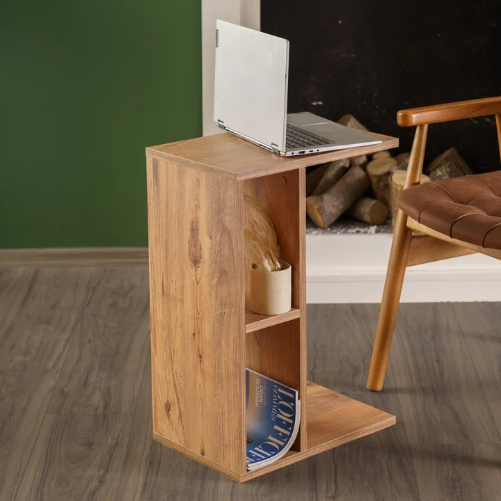 Măsuță multifuncțională din PAL 18 mm, stil scandinav, 44 x 30 cm, inalțime totală 64 cm