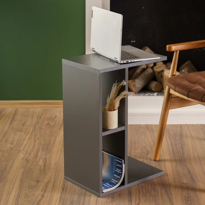 Măsuță multifuncțională din PAL 18 mm, stil scandinav, 44 x 30 cm, inalțime totală 64 cm