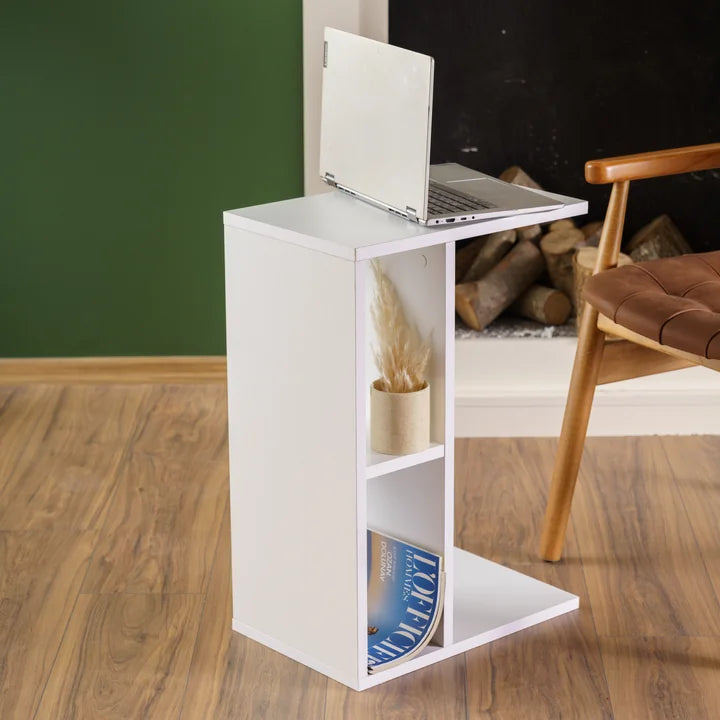 Măsuță multifuncțională din PAL 18 mm, stil scandinav, 44 x 30 cm, inalțime totală 64 cm