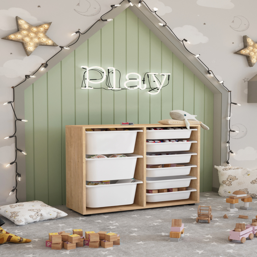 Dulap multifuncțional cu 9 coșuri, 3 nivele,  88,7 x 30 x 85,5 cm