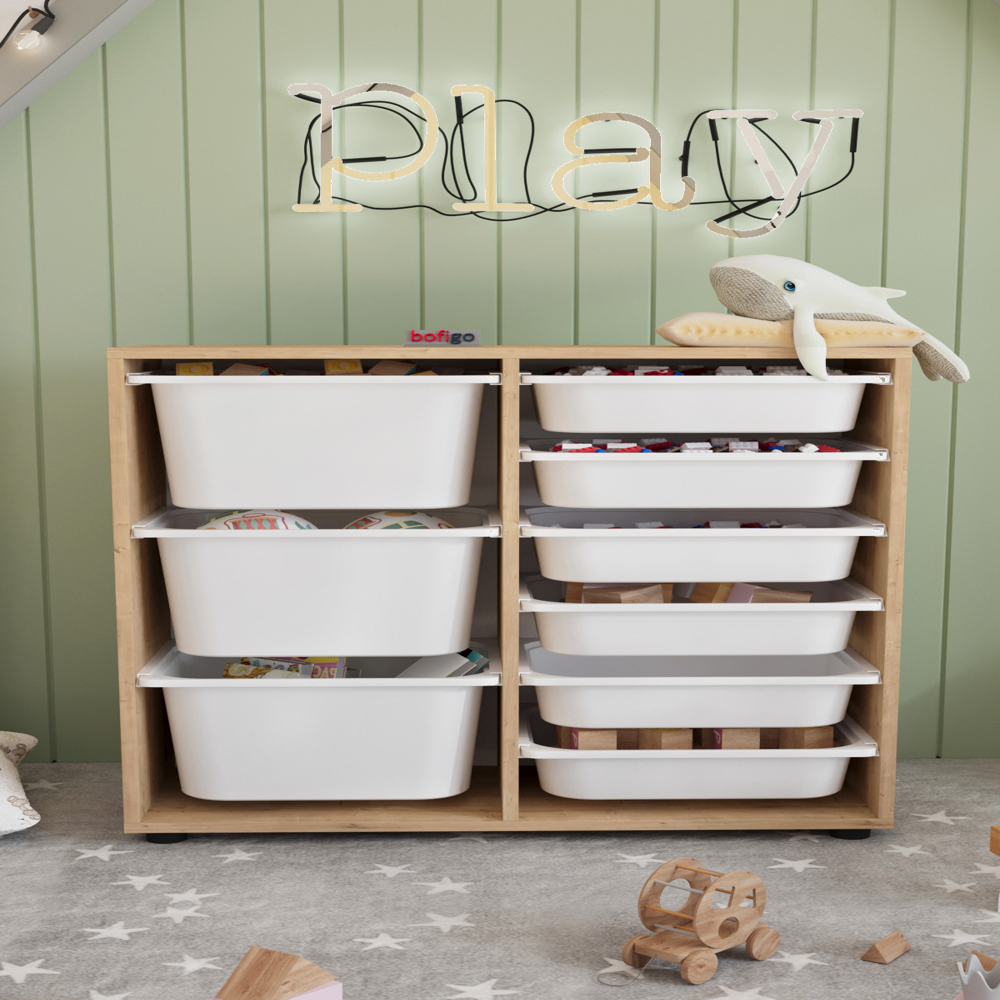 Dulap multifuncțional cu 9 coșuri, 3 nivele,  88,7 x 30 x 85,5 cm