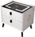 Noptiera SMART Multifunctionala, iluminare LED tactil cu 3 culori, incarcare wireless si USB, difuzor Bluetooth, 2 sertare