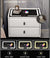 Noptiera SMART Multifunctionala, iluminare LED tactil cu 3 culori, incarcare wireless si USB, difuzor Bluetooth, 2 sertare