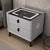 Noptiera Smart Multifunctionala, iluminare LED tactil cu 3 culori, incarcare wireless si USB, difuzor Bluetooth, 2 sertare