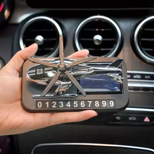 Odorizant solar pentru mașină cu placă de telefon, elicopter, elice, difuzor de parfum