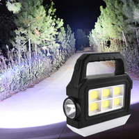 Lanterna solara COB +LED portabila, reincarcabila, raza lunga, 50m, design compact - imagine 2