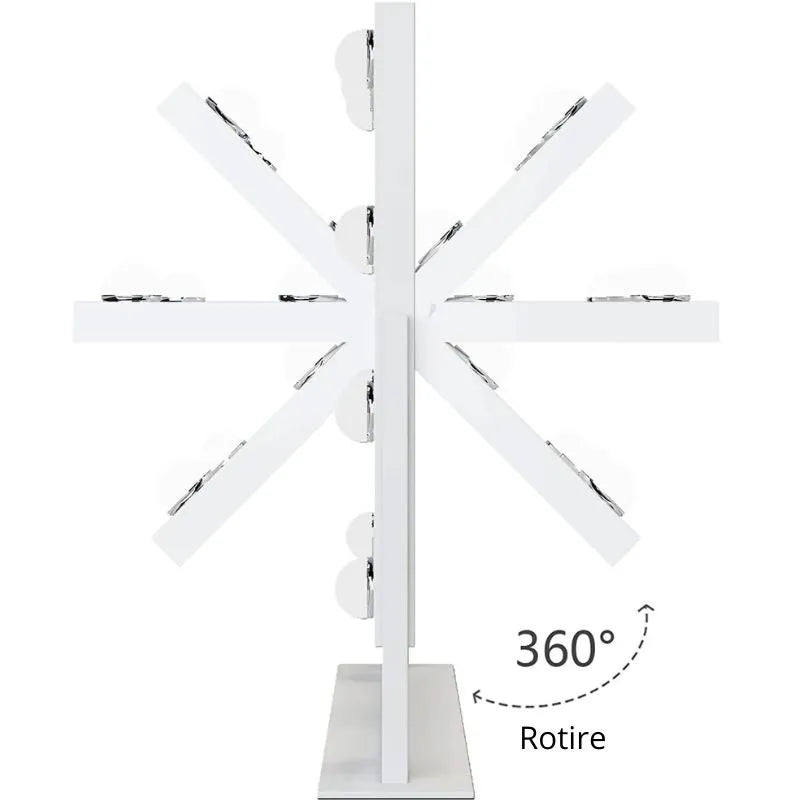 Oglinda machiaj profesionala cu suport metalic, Smart Touch, 9 becuri LED si 3 moduri de iluminare, 26 x 31cm