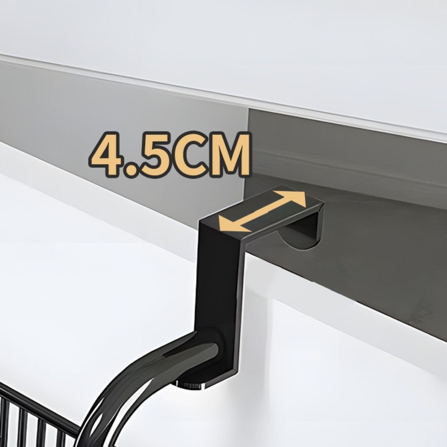 Organizator metalic cu 4 nivele pentru usa – suport depozitare 2 cosuri mari + 2 mici, culoare alb sau negru