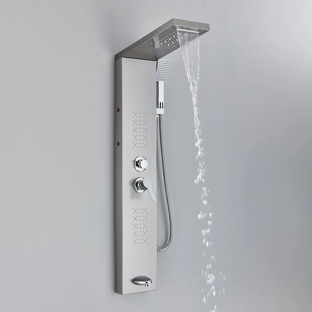 RESIGILAT-Panou dus hidromasaj inox auriu/argintiu 5 functii