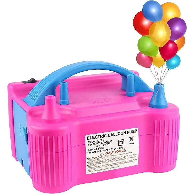 Pompa Electrică pentru Umflat Baloane – 600W, cu 2 Orificii și Mod Automat/Manual