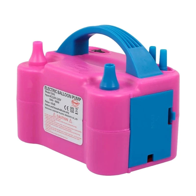 Pompa Electrică pentru Umflat Baloane – 600W, cu 2 Orificii și Mod Automat/Manual
