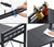 Raft metalic cuptor cu microunde, negru, etajera ajustabila, organizator bucatarie, 40-60 x 36.5 x 45 cm