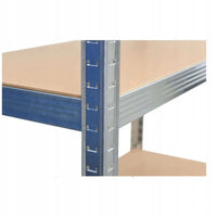 Raft metalic de colt, cu 5 polite, cadru otel galvanizat, polita MDF, 175 Kg/polita, 180x90x40 cm - imagine 7