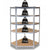 Pachet 3 rafturi metalice cu coltar, 5 polite cadru otel galvanizat, polita MDF, 175kg/polita, 180x90x40cm