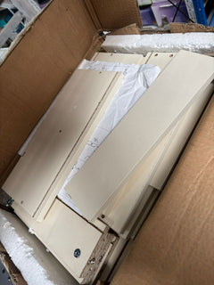 RESIGILAT — Noptiera minimalista din PAL cu 2 sau 3 sertare Cu 2 sertare / Crem 32.5 x 26 x 48 cm · Acceptabil #001