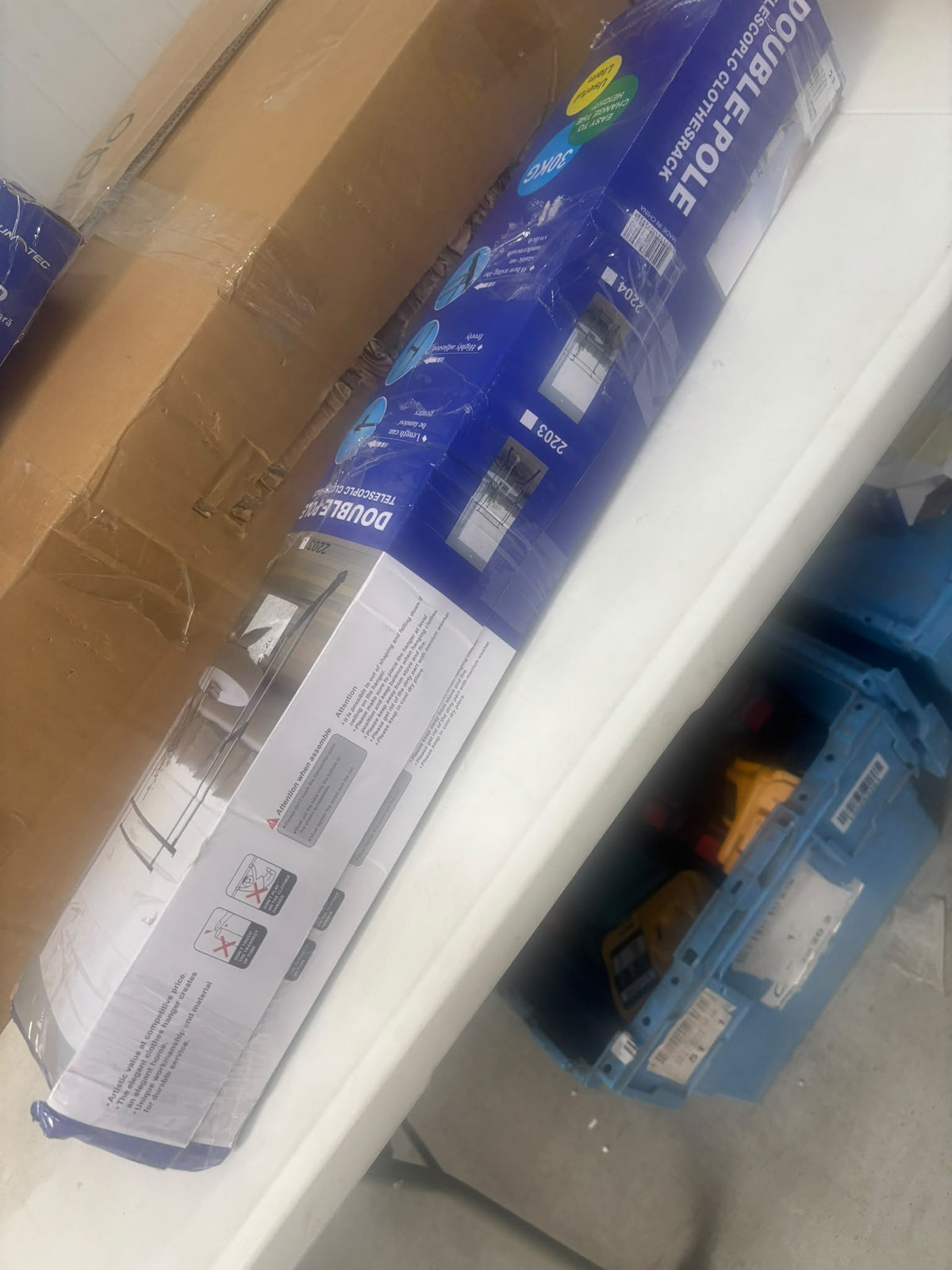 RESIGILAT — Suport metalic mobil dublu pentru imbracaminte - inaltime 160 cm · Bun #002