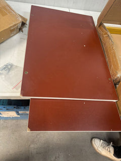 RESIGILAT — Masuta moderna cu blat tip marmura si cadru metalic  auriu – 3 nivele de depozitare 60 x 40 x 68 cm · Acceptabil #001