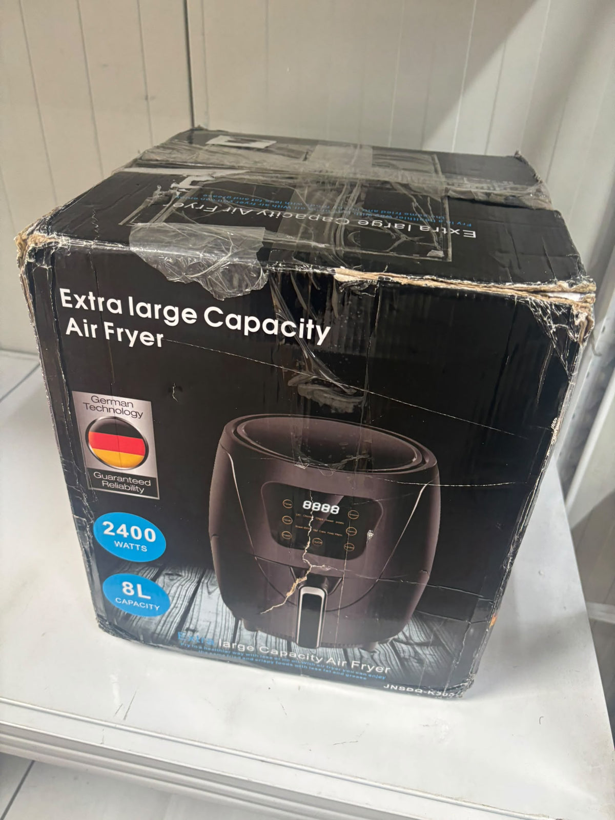 RESIGILAT — Friteuza cu aer cald, S-18 Air Fryer, 2400W, afisaj digital, LCD Touch control 6L / Negru · Acceptabil #006