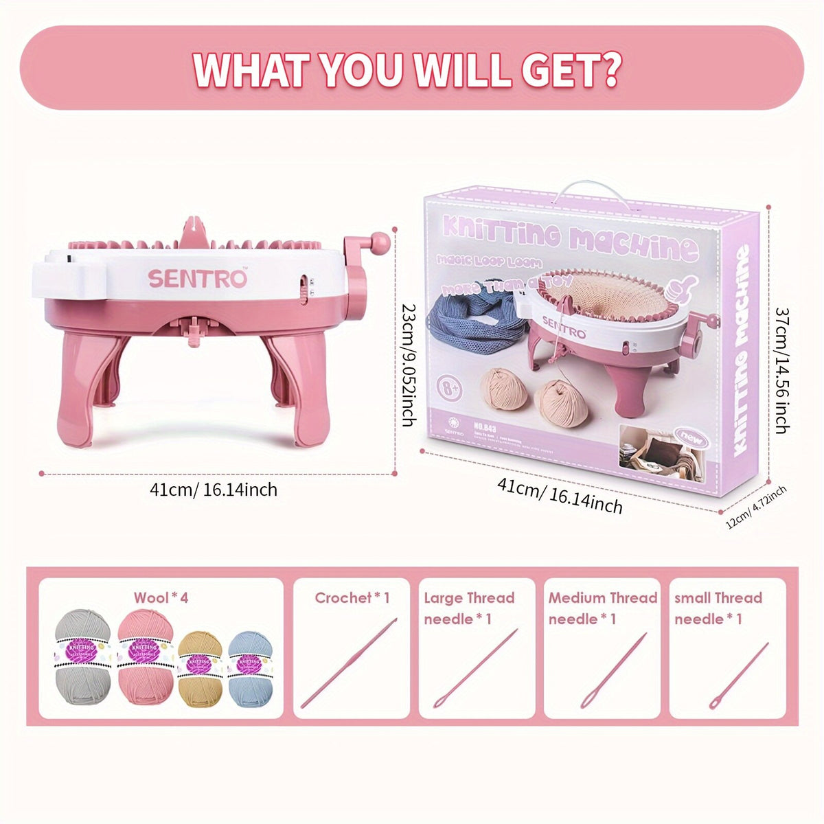 Masina de tricotat automata cu 40 de ace + accesorii